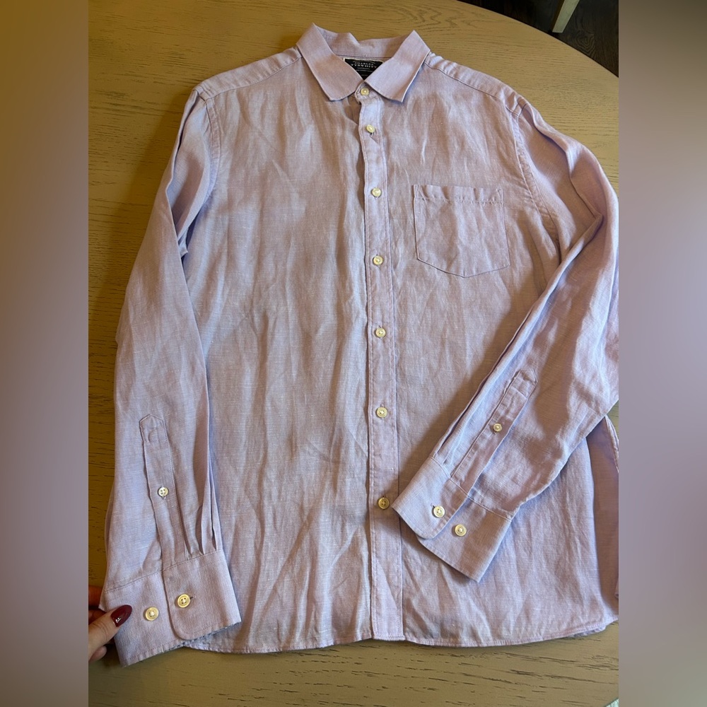 Charles Tyrwhitt Lavender Button Down Shirt Slim Fit - Picture 2 of 5